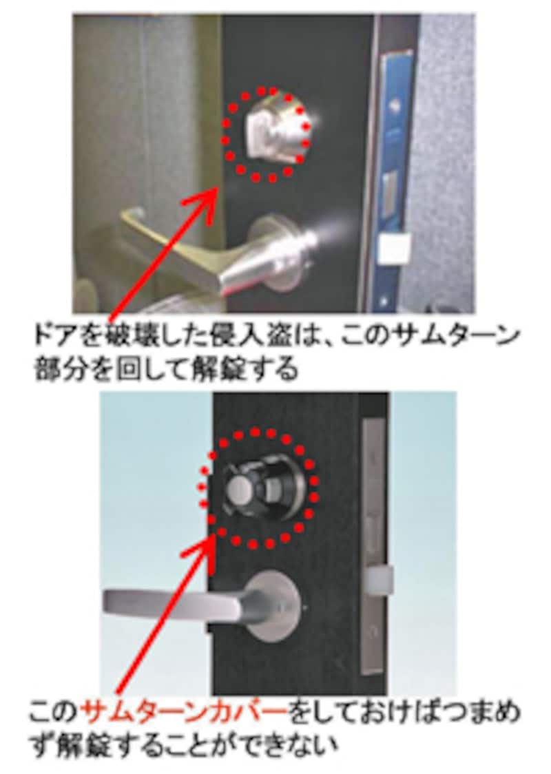 サムターンカバーの例