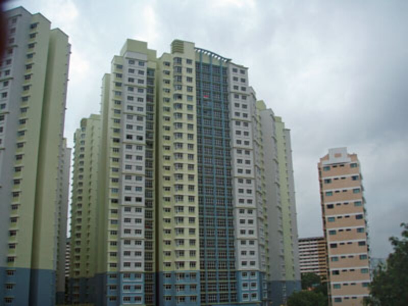 デザインされた住棟の外観