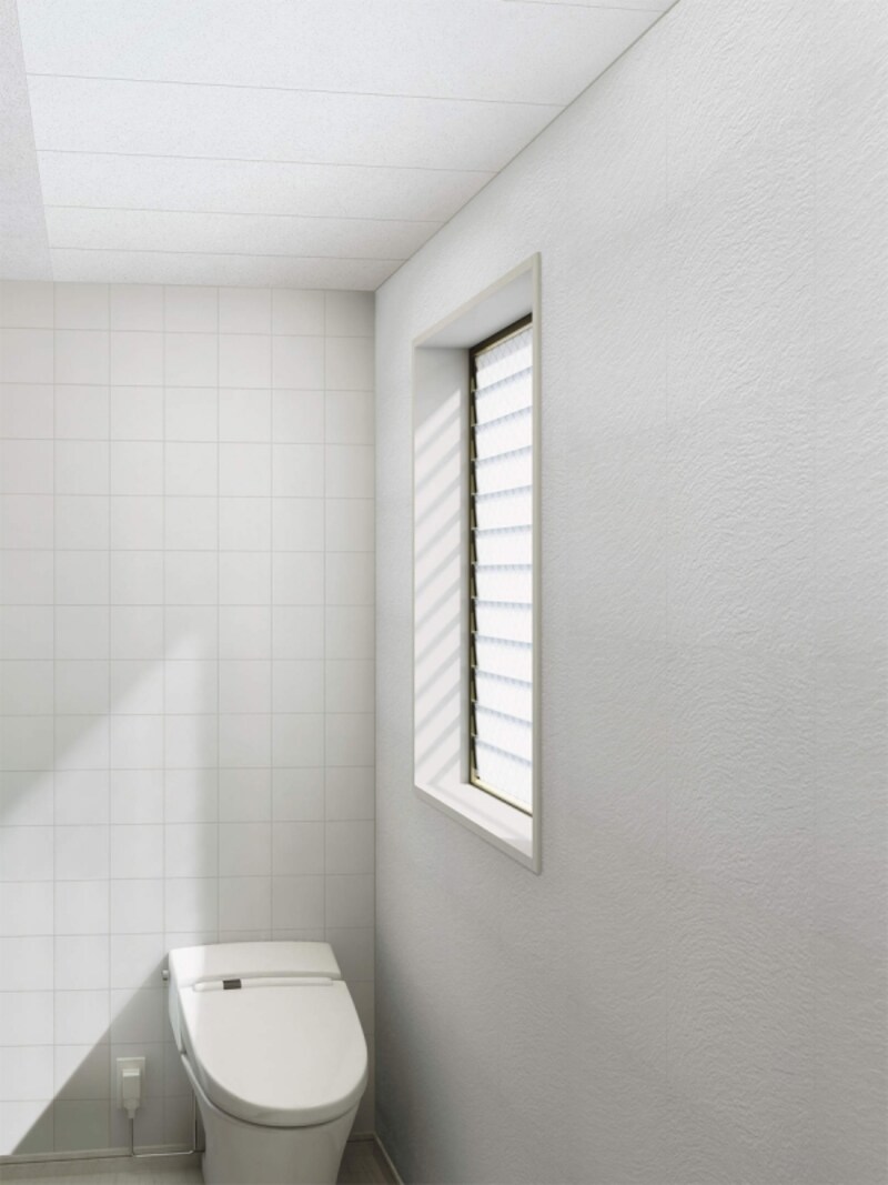 代表的なトイレ臭であるアンモニア、硫化水素を吸着し、消臭する。［ダイロートン健康快適天井　クリアトーン12Ｓ　トイレ天井＜00＞］DAIKEN　http://www.daiken.jp/