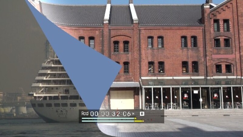 ▲設定したトランジション（ページピール）