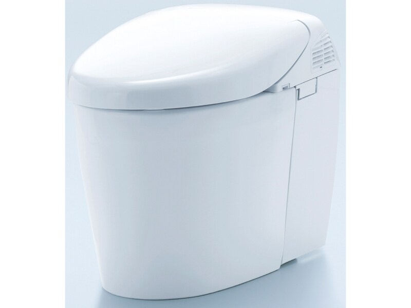 トイレ空間の気になるニオイの主成分である、アンモニアを取り込み、除菌水フィルターで捕集し脱臭。汚れを付きにくく、落としやすくする素材を採用し、掃除の手間を軽減。[ネオレスト ハイブリッドシリーズ RHタイプ]　TOTO　http://www.toto.co.jp/