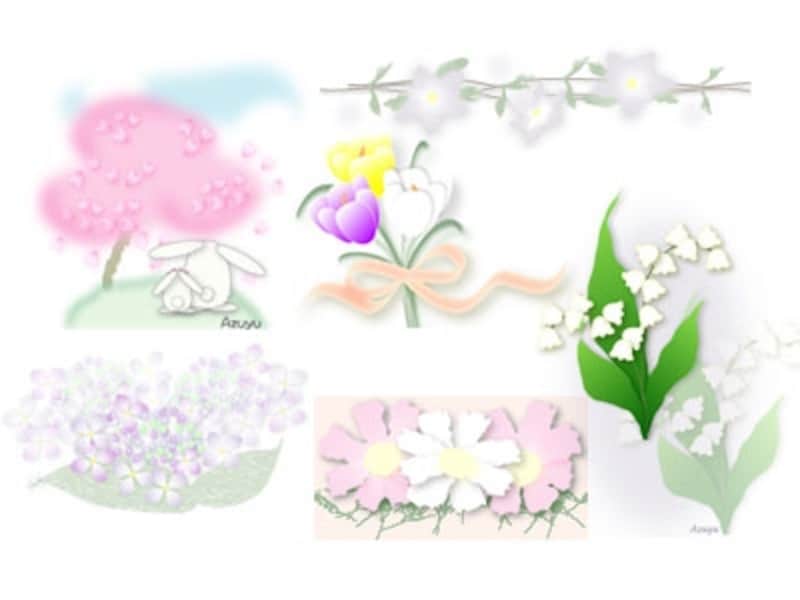 花 植物のイラスト素材 Web素材 All About