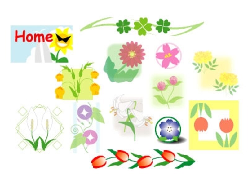 花 植物のイラスト素材 Web素材 All About