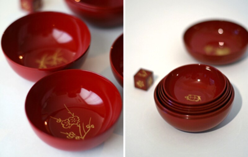 ハレの日を祝って遊ぶ、蒔絵の杯(さかずき)