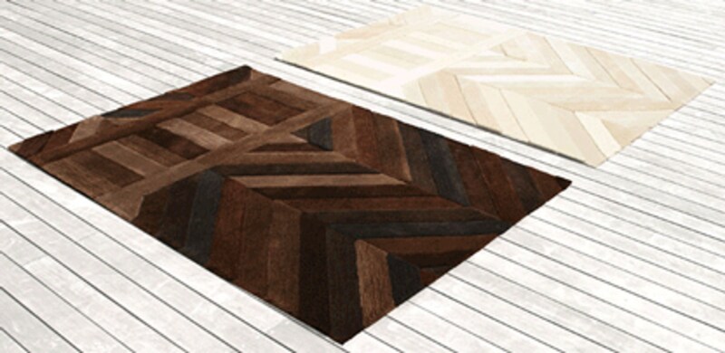 ルーブル美術館の床がモチーフ、大人な表情のラグ 