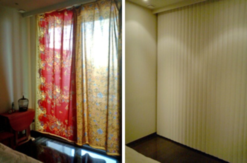 ハンターダグラス取り付け前、取り付け後