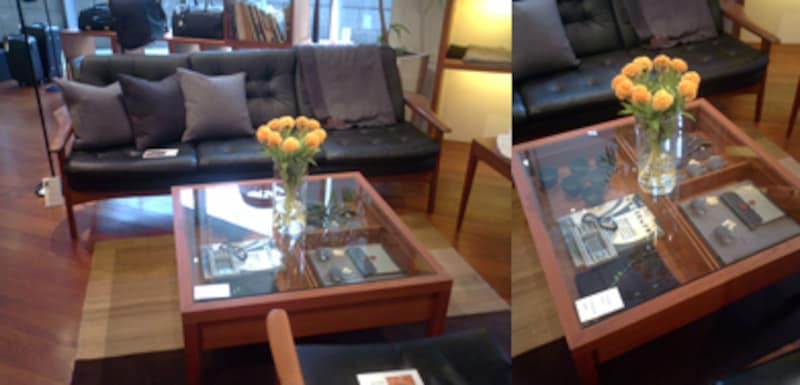 背の高いフラワーベースを効果的に使ったディスプレイ