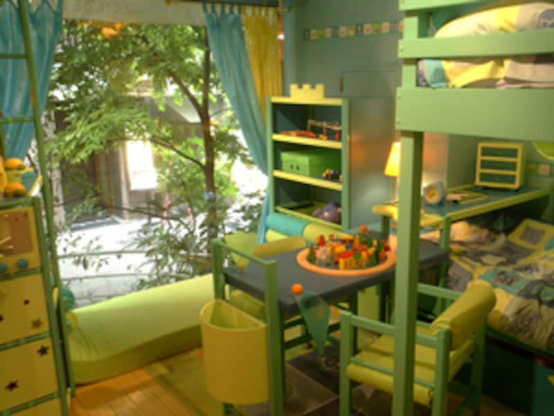 グリーンがベースの男の子の部屋