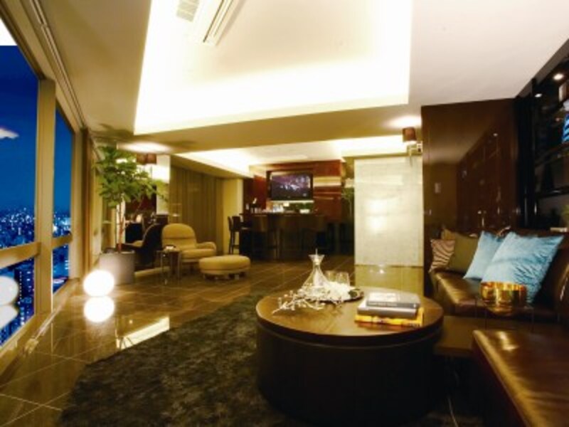 「リビングダイニング」写真は、モデルルーム写真に、現地高さ92mの位置より南方向を撮影（平成20年5月）した眺望をCG合成したもので実際とは異なります