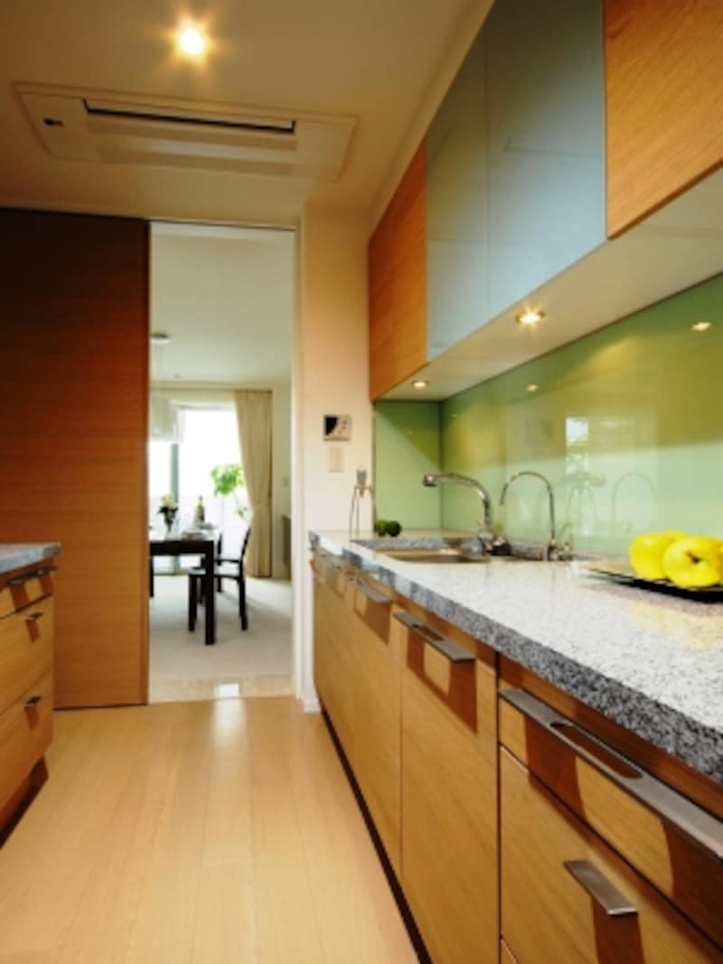 住宅の空間を主と従に分けることは本来ありえない。このキッチンの快適性は他のどの居室にも劣らないはずだ