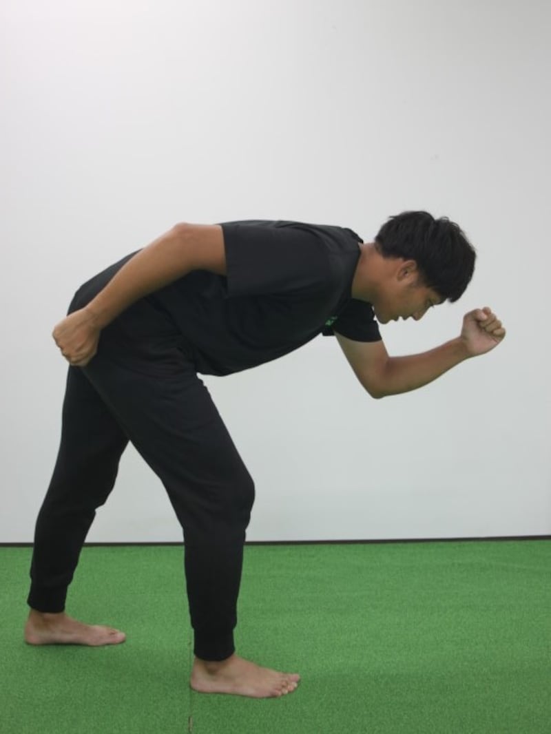 運動会のかけっこ・体の傾けすぎはNG！