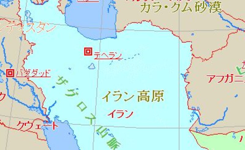イランの地図