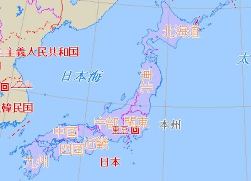 日本の地図