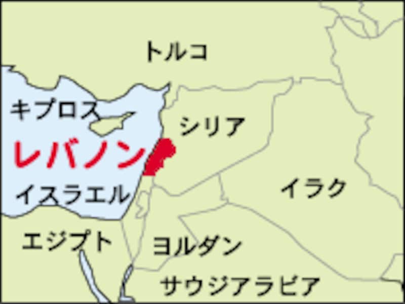レバノン地図