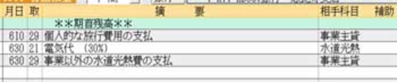 家計と事業用で按分