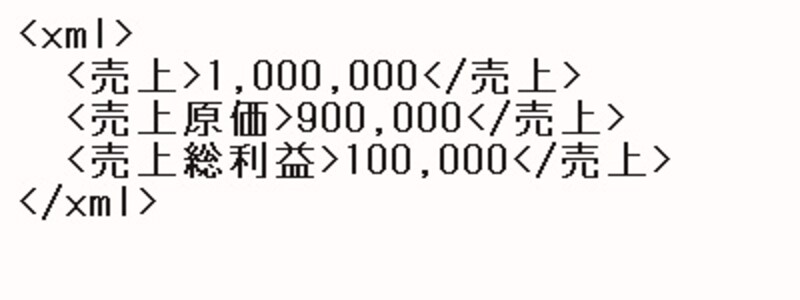 損益計算書をXMLで記述