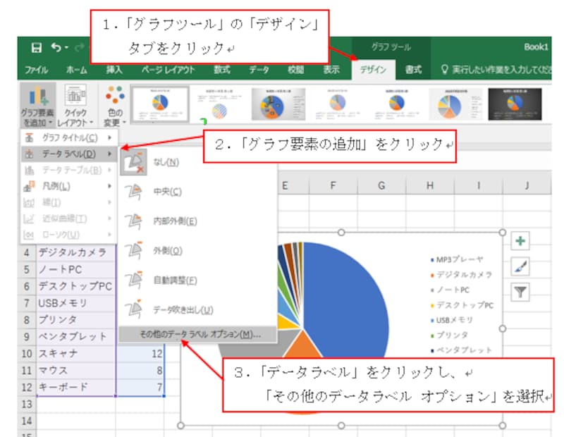 Excel2016での操作画面