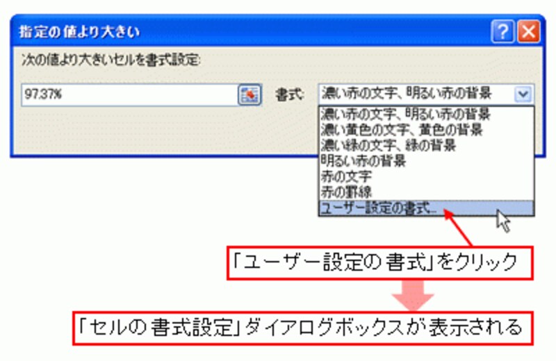 一覧にあるパターン以外の書式を指定したい場合