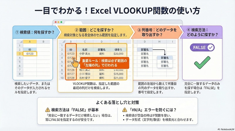 VLOOKUP関数の使い方を初心者向けに解説！