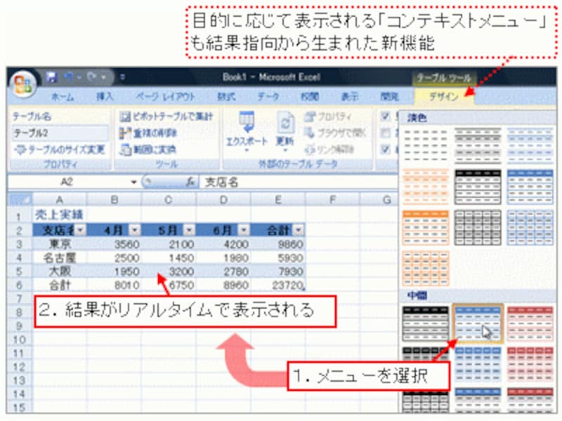 リアルタイムプレビュー