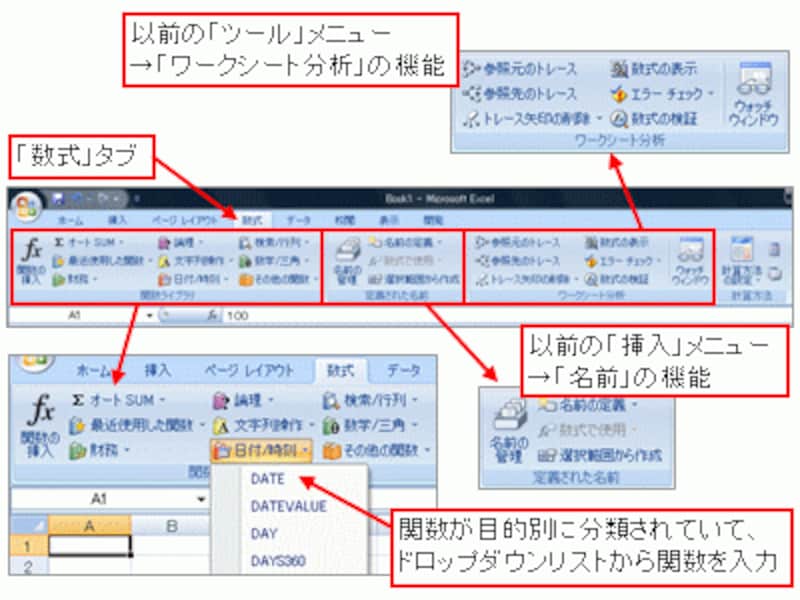 「数式」タブ