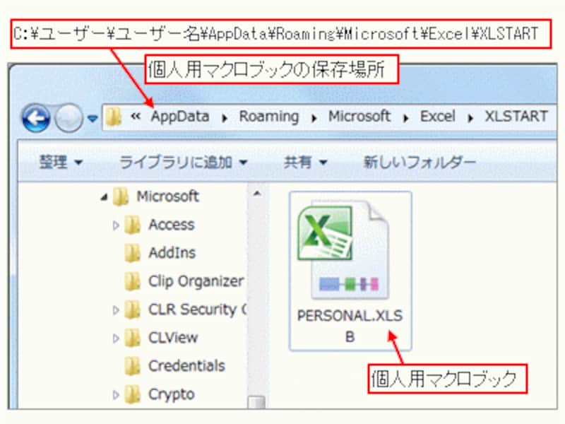 個人用マクロブックの実体