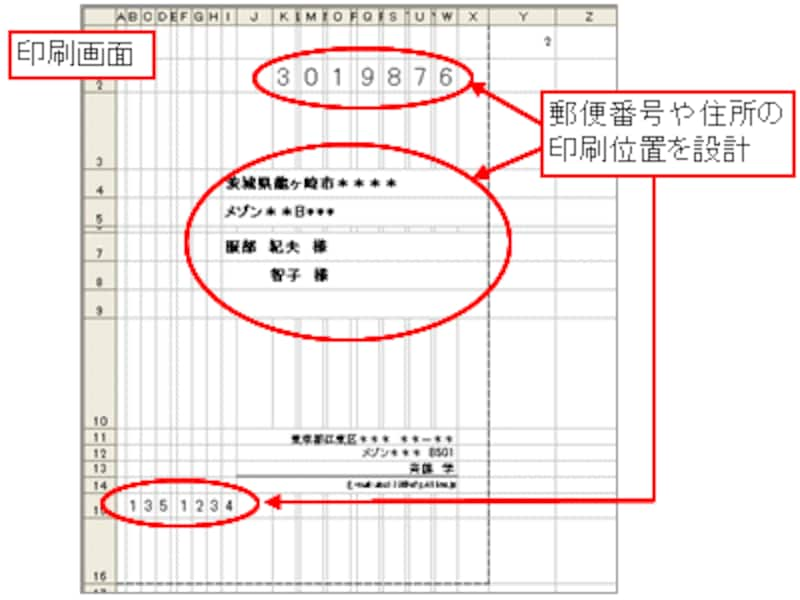 エクセルでハガキの宛名印刷 印刷画面の作成 エクセル Excel の使い方 All About