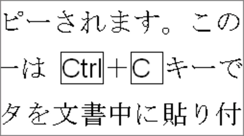 キーのフォントが変更される