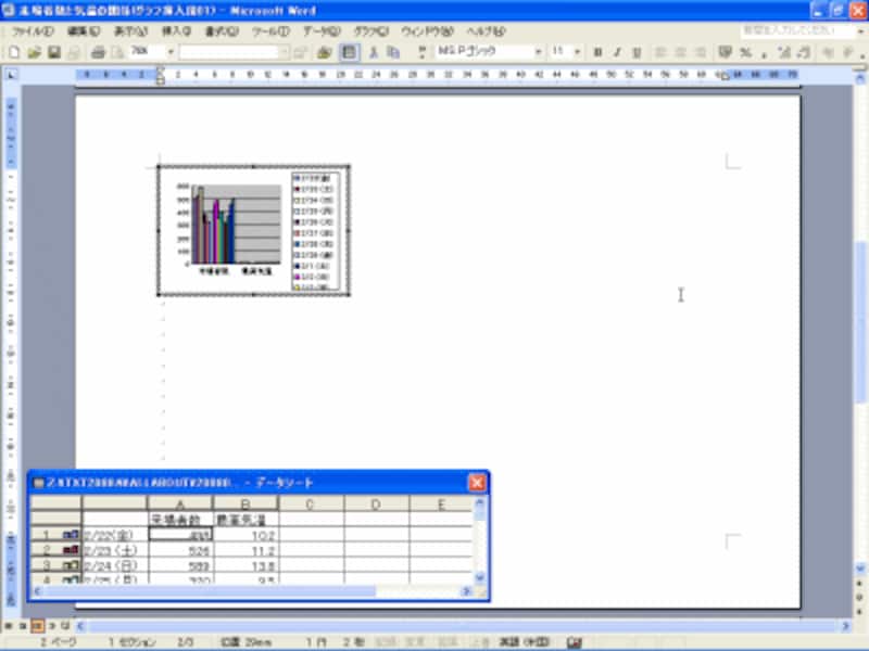 このように表示された場合は、グラフの外をクリックしてグラフ編集モードを終了したあと、もう一度グラフをクリックして選択してください