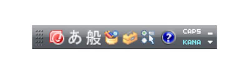 Word 2007付属のMS-IME 2007の言語バー(OSはWindows Vista)