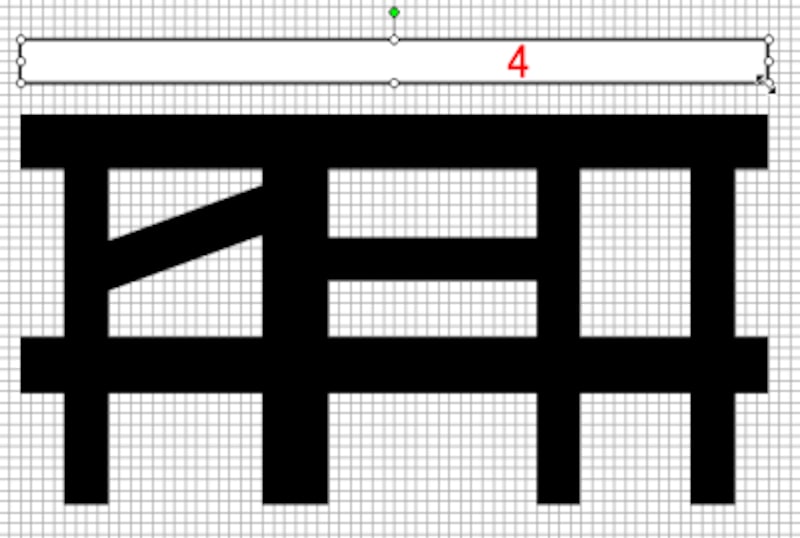 白い四角形が作成された