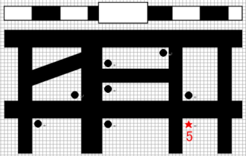 赤い★が挿入された