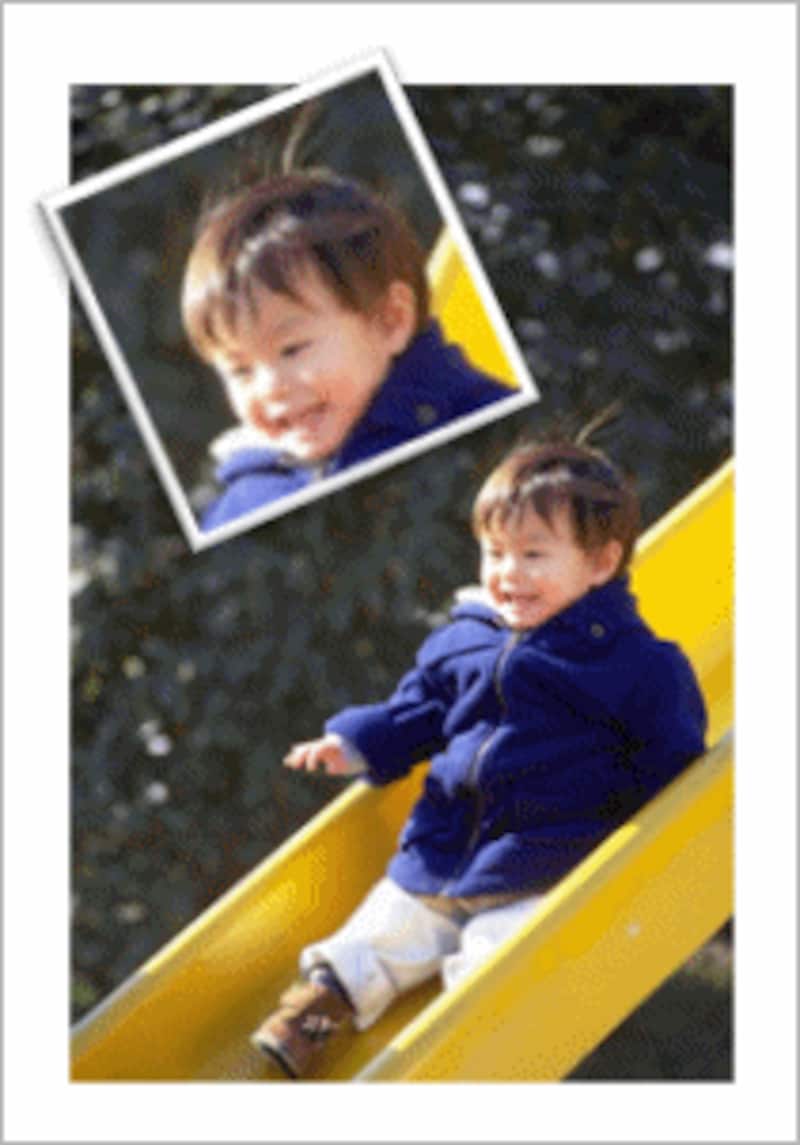 枠を立体的にして回転した例