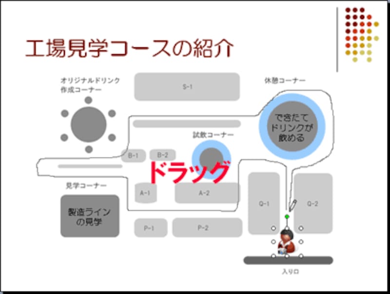 道順をアニメーションで伝える地図を作る パワーポイント Powerpoint の使い方 All About