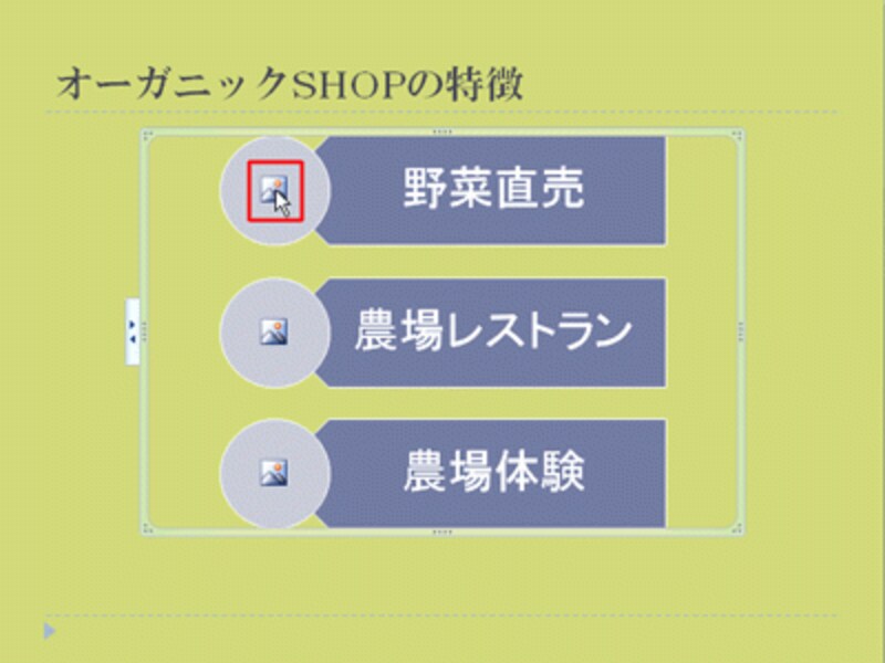 このアイコンの位置に画像が挿入される