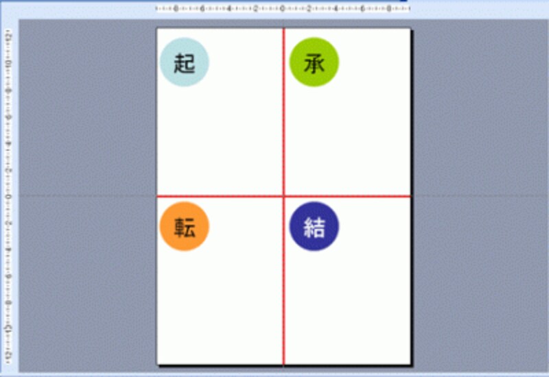 スライドを縦置きにするには、「ファイル」メニューの「ページ設定」を選び、開く画面で「印刷の向き」を「縦」に変更する