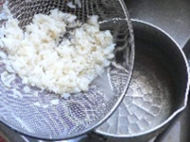 ミルクライスのフルーツ盛り・手順1