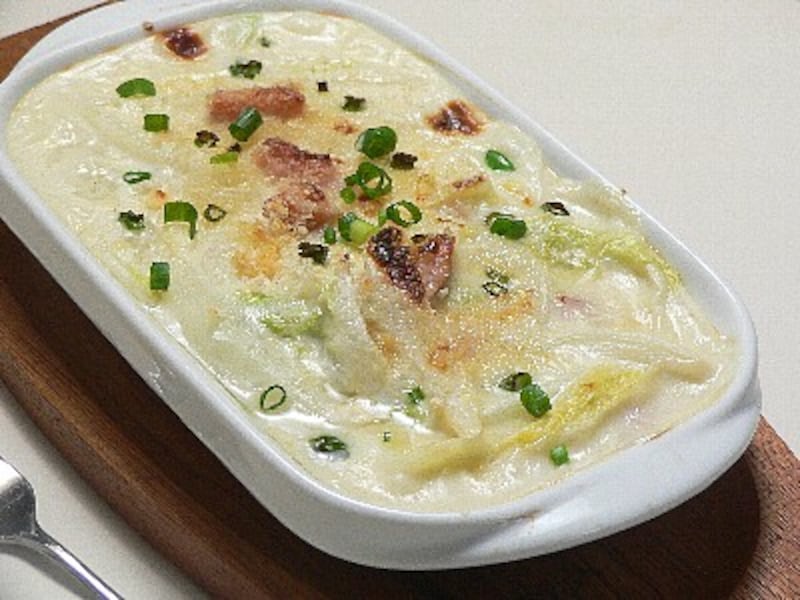 白菜のグラタンの完成