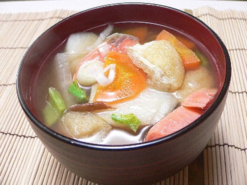 鮭のっぺい汁の完成