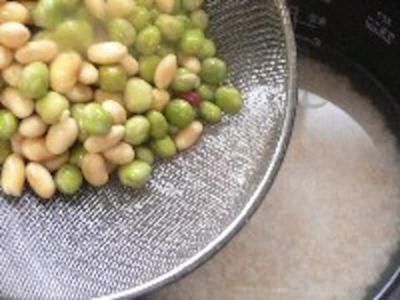 豆づくし玄米ごはん・手順３