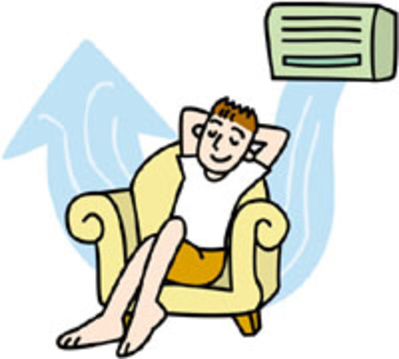 1日中、冷房の中？