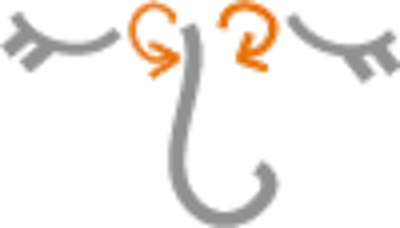 左右対称の円形を描くように