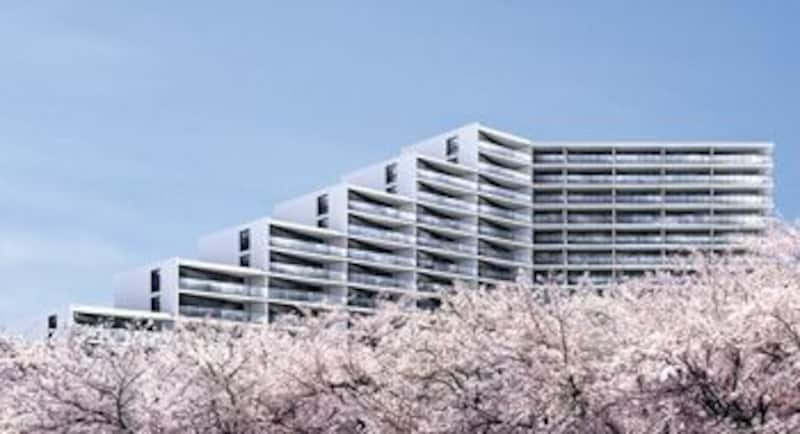 加賀レジデンスの外観完成予想図。