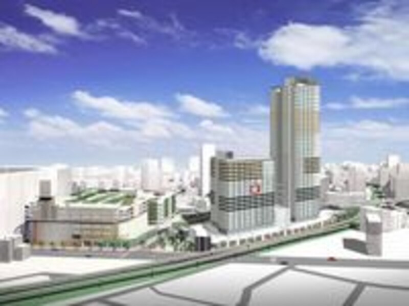 曳舟駅前再開発事業(完成予想図)