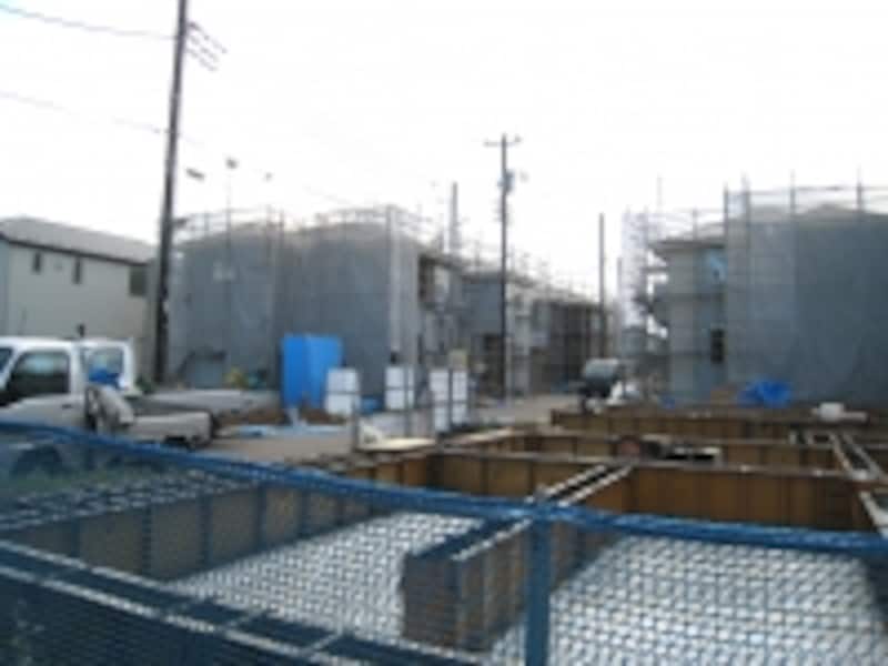 一戸建て建設現場