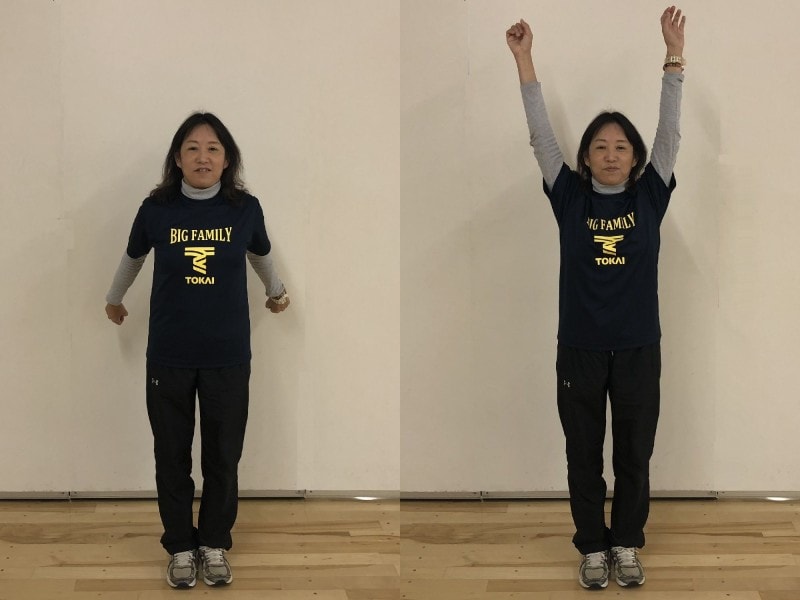 腕の前後スイング