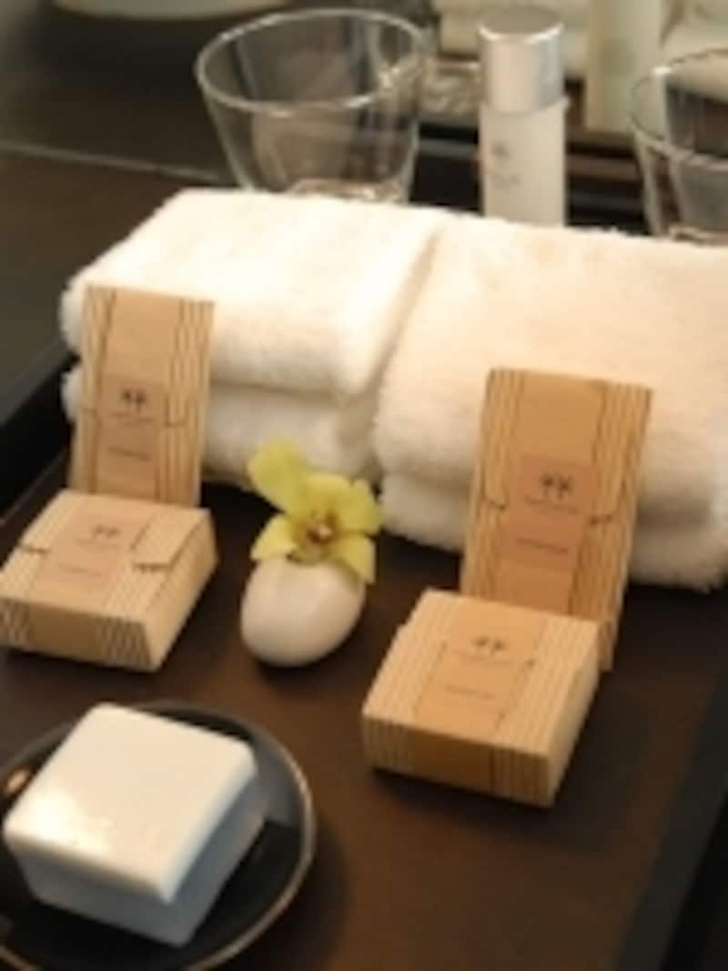 アロマ製品を使ったアメニティも多く、香りに癒される(c)yoko sakamoto