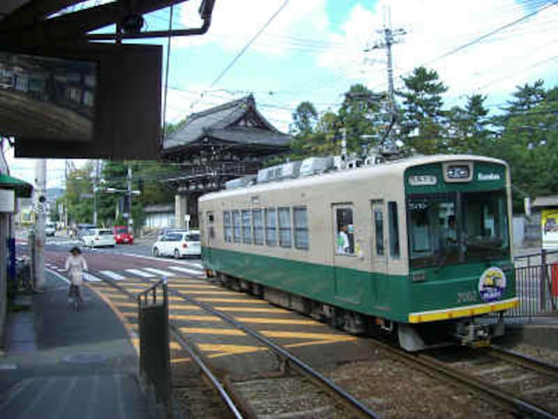 嵐電の駅から
