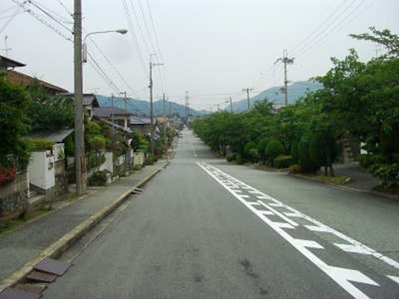 一直線の長い坂