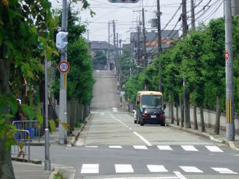 途中から平な道